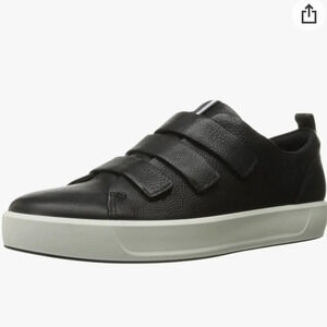 Ecco Leather Sneakers 3 Strap Black 42 8‎ 8.5